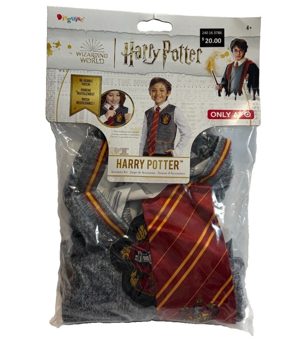 Harry Potter Gryffindor Costume Accessory Kit Vest Tie Patch Target Exclusive